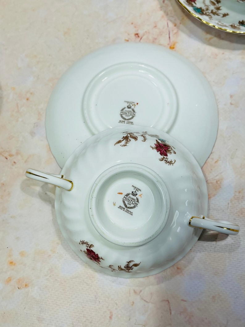 Open Stock MINTON Ancestral Soup Cup Saucers Teapot Rare Etsy