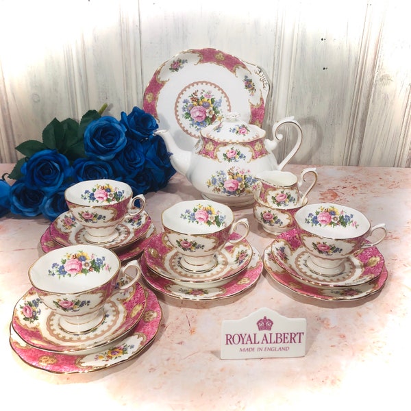 OPEN STOCK Royal Albert Lady Carlyle Bread Butter Salad Luncheon Plates Mug Rimmed Soup Bowl Square Sweet Meat Dish Drilled Dinner Plate