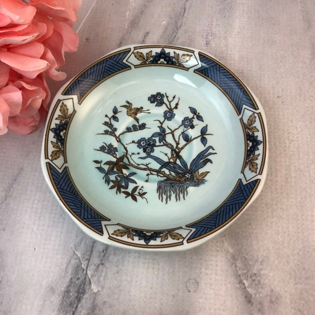 Adams Ming Toi Calyx Orphan Saucers Made in England by a Wedgwood Group