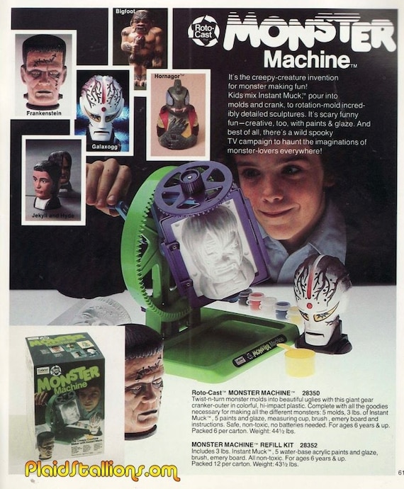 Gabriel Monster Maker Toy Rotocast Plaster Alien Head Paintable