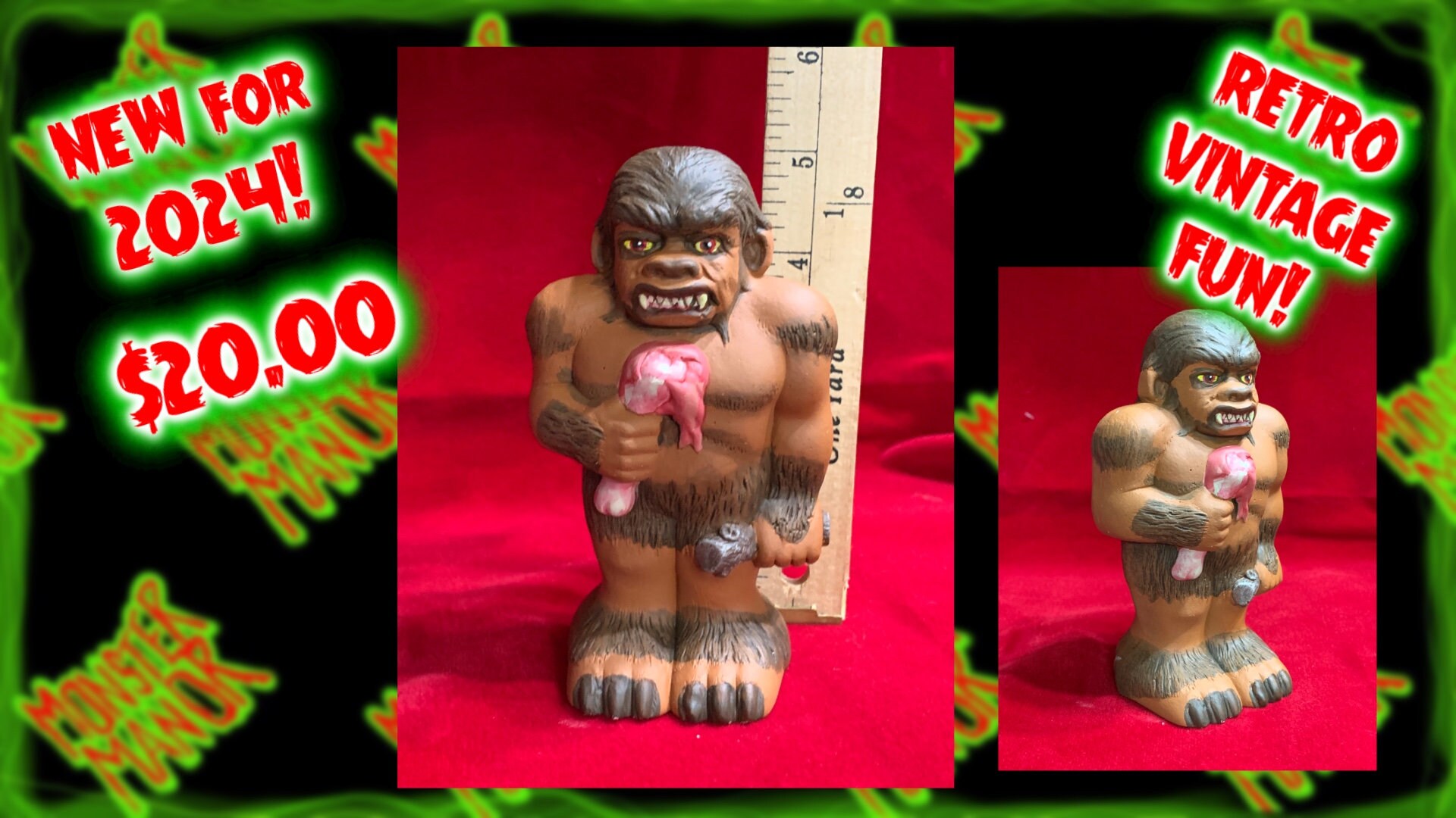 Gabriel Monster Maker Toy Rotocast Plaster Big Foot Pro Painted Hobby Model or Bank!