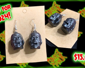 Phantom of the Opera Monster Vintage Style Retro Look Handmade and Hand painted CUSTOM Earrings