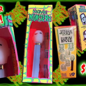 Classic Style Limited Collector&#39;s Edition Retro Glow Monster Designer Universal PEZ Dispenser w/ Custom Box MUMMY Bloody Chase Collectible