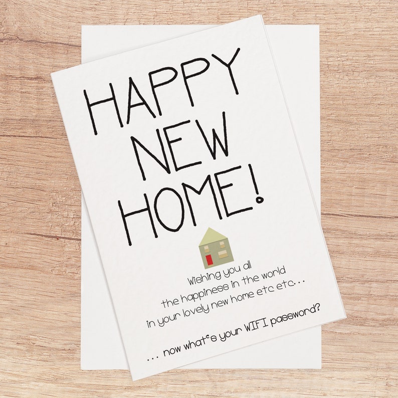 Happy New Home Card Funny New House Card House Warming | Etsy