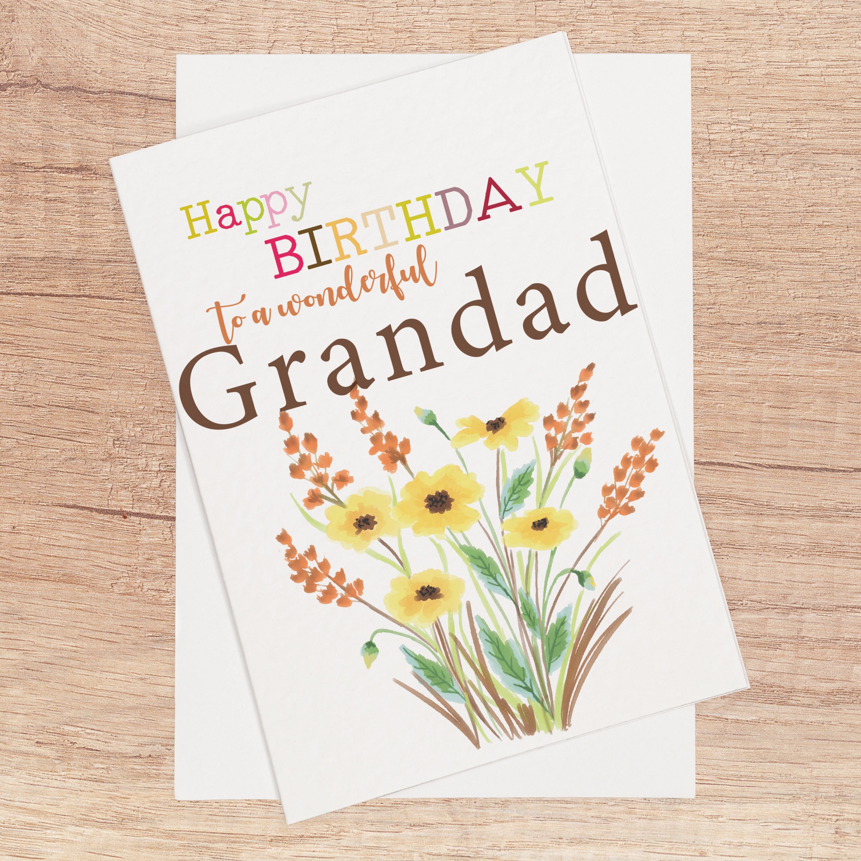 Grandad Birthday Card Grandad Bday Card Card for Grandad Etsy