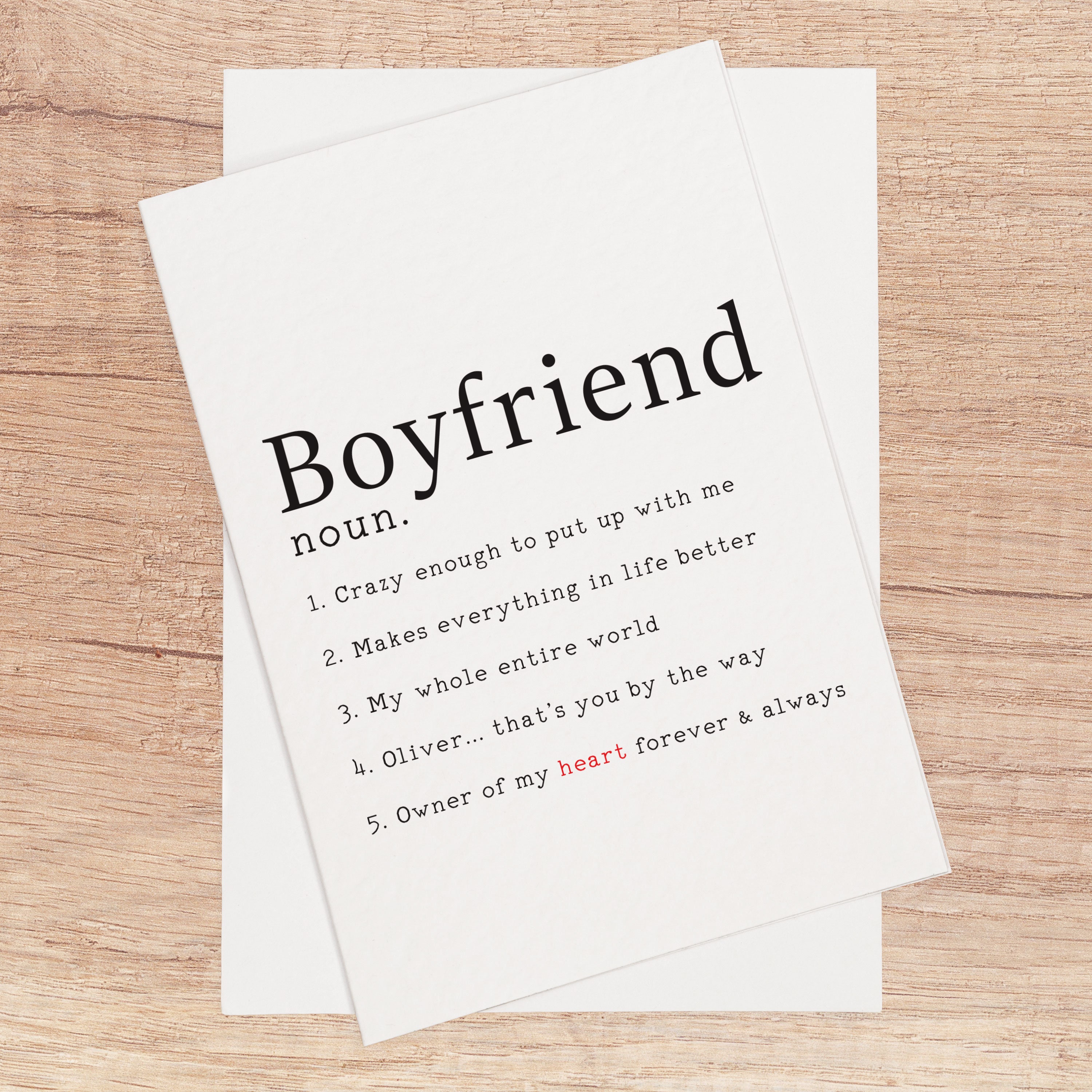 Boyfriend Birthday Card Customised Boyfriend Bday Card | Etsy