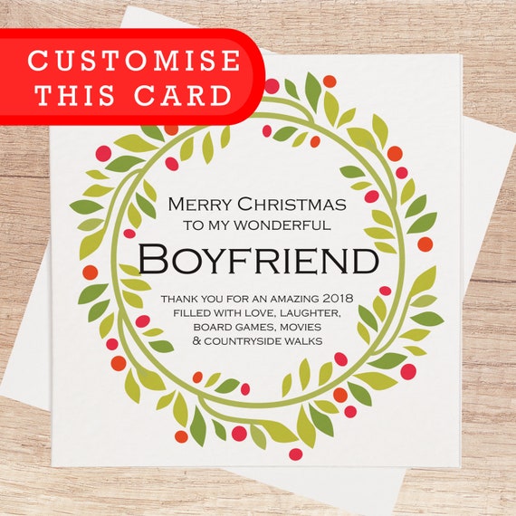 Christmas Cards For Boyfriend Uk | Christmas Cards