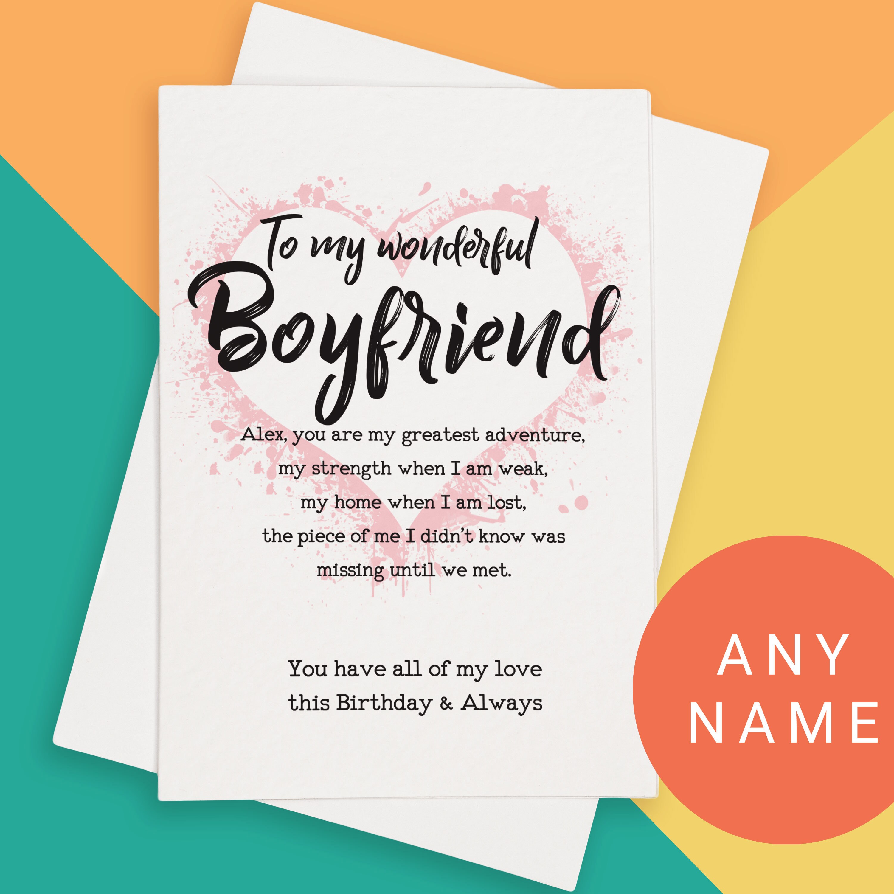 Boyfriend Card - Etsy