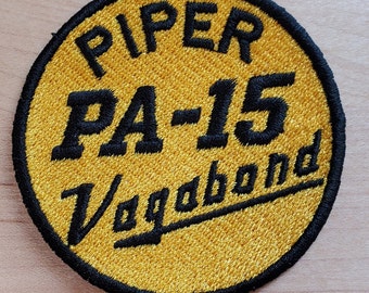 Customizable Piper PA-15 Embroidered Patch