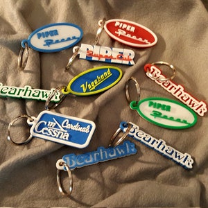 Custom 3D printed Aircraft Logo key-ring