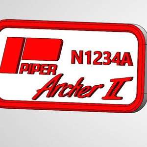 Custom 3D printed Piper Archer II  key-ring