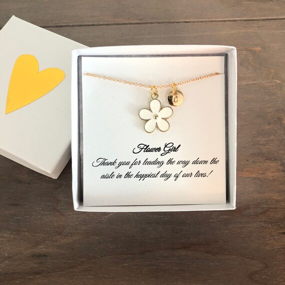 Flower Girl Gift Personalized Flower Girl Necklace Junior Etsy