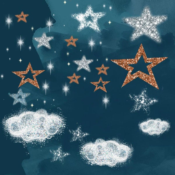 Sweet Dreams Angels Clipart, Angel Girls Silver Gold Clipart, Angels With Clouds and Pillows ...