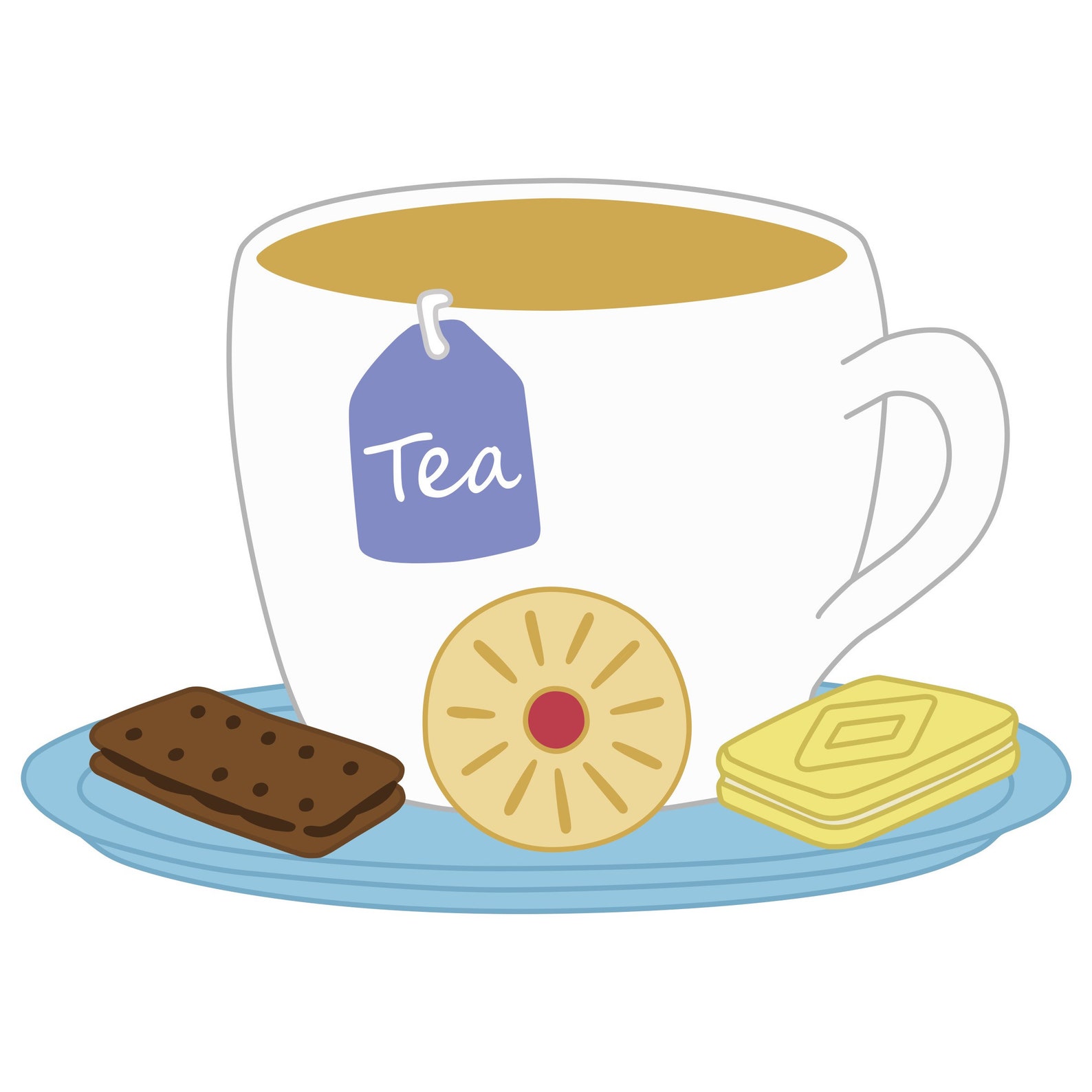 Tea and Biscuits Embroidery Kit Biscuit Lovers Tea Drinkers Etsy