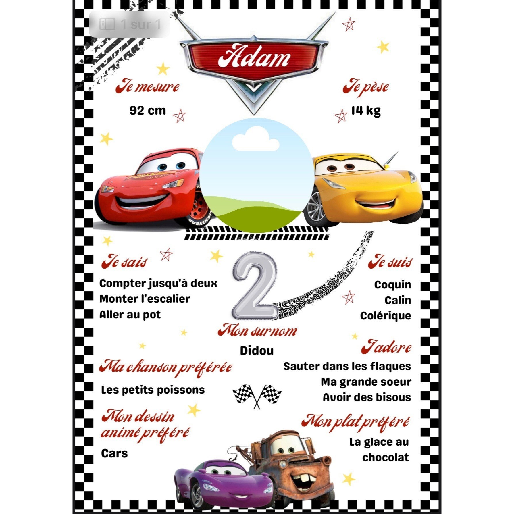 Anniversaire Cars Etsy France