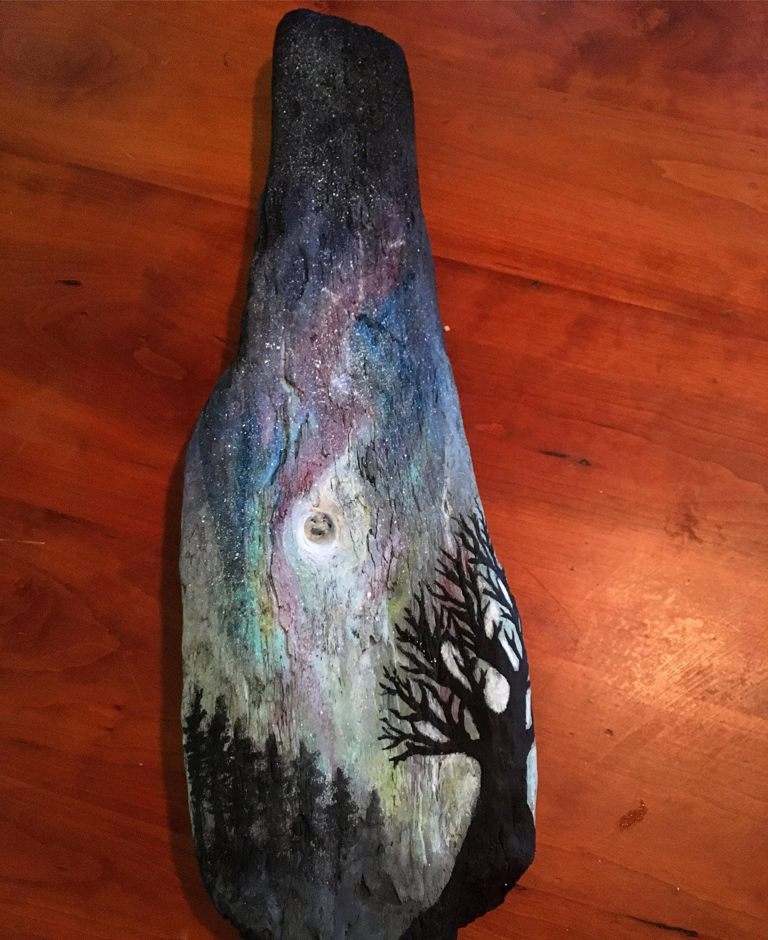 Galaxy Wood Painting Etsy