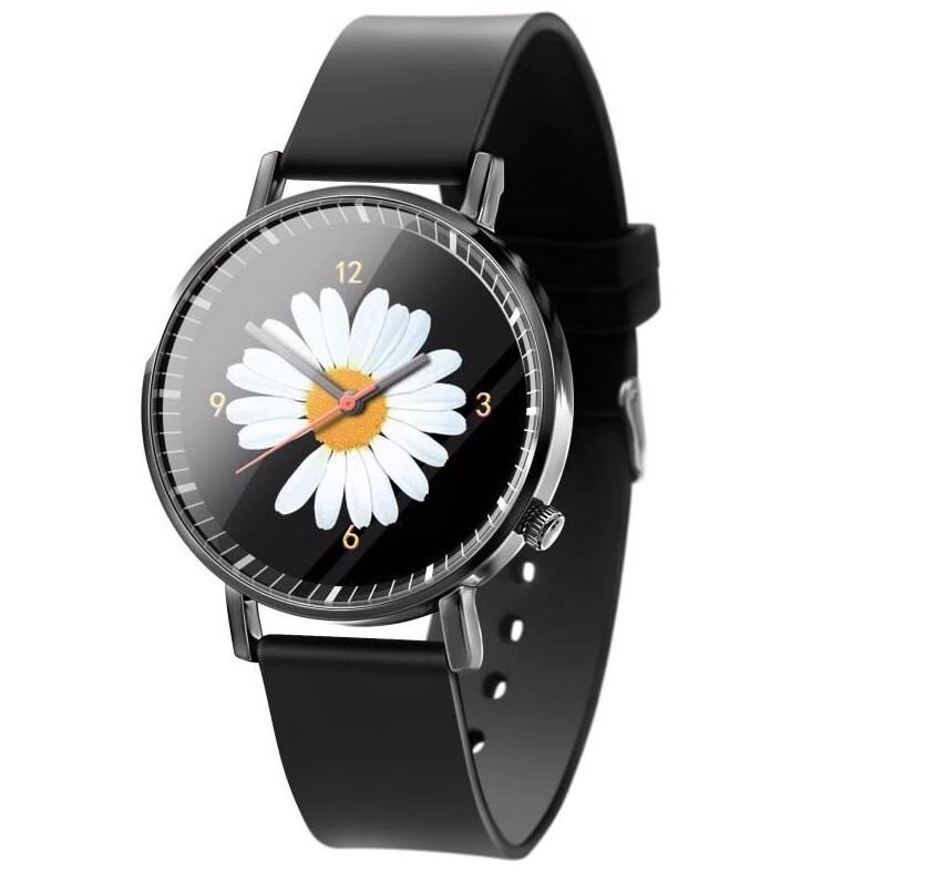 Daisy Watch Daisy Flower Watch Black Strap Daisy Display Etsy