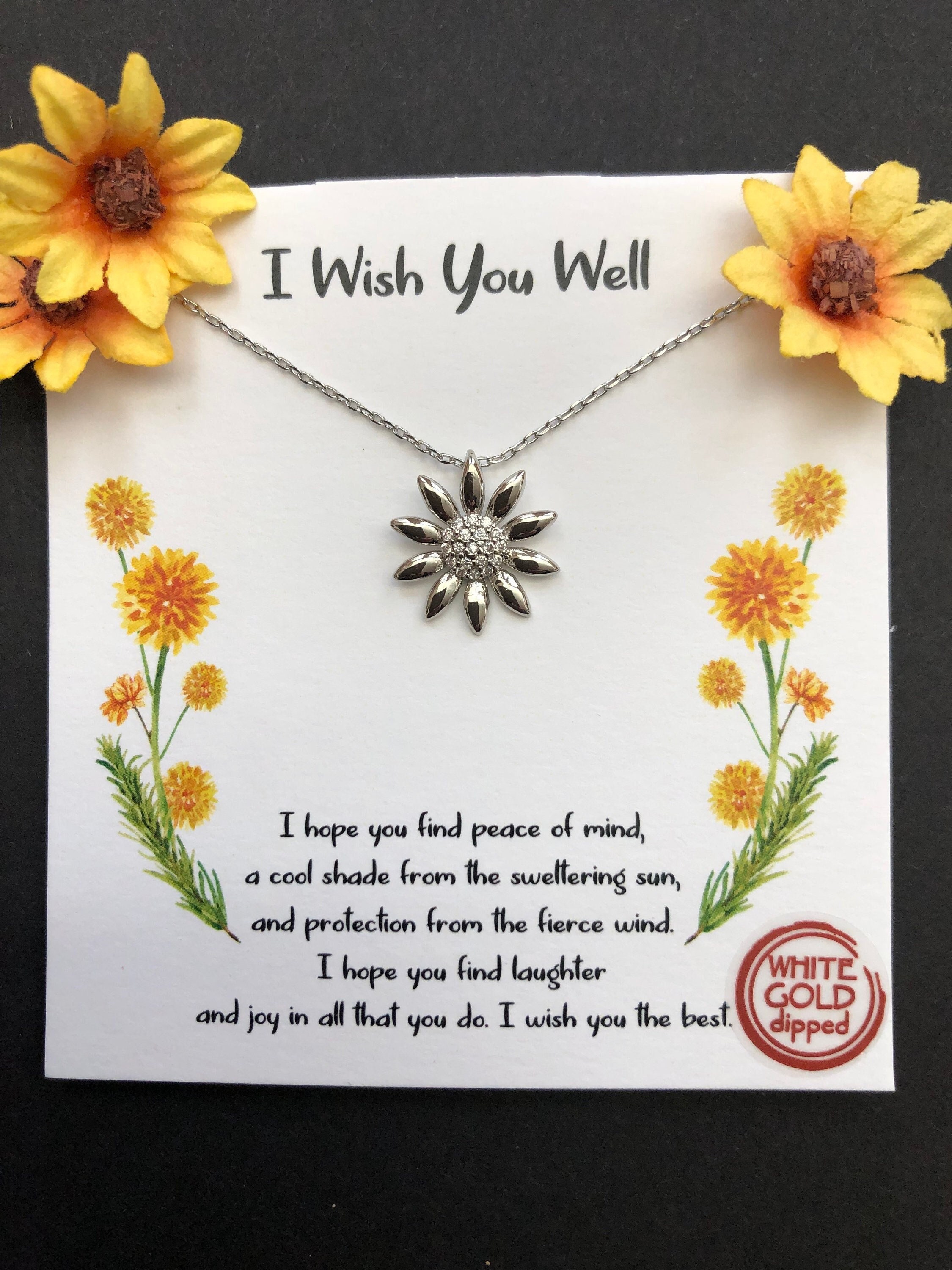 Wish sunflower best sale necklace