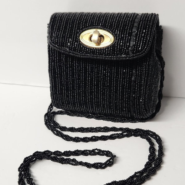 Little cute Beaded Black Purse