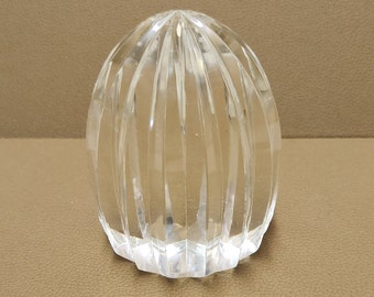 RARE Ribbed Crystal Paperweight