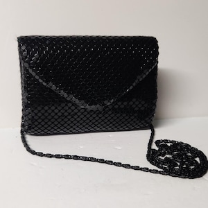 Small Black metal mesh bag / clutch