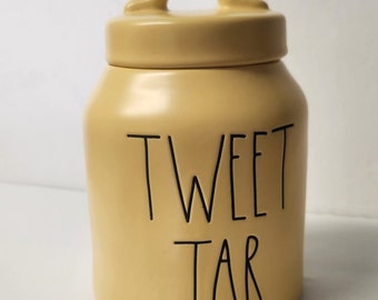 Rae Dunn Yellow Tweet Jar Small Canister