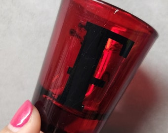 Fireball Cinnamon Red Shot Glass Letter F Limited Edition Barware Whiskey Vodka