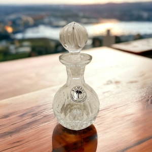 Clear Crystal Cruet with stopper - Made in Poland