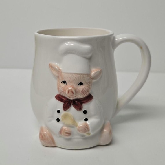 Vintage 3D Pig Chef Ceramic Coffee Mug Otagiri Hand Painted Japan - Etsy  Canada