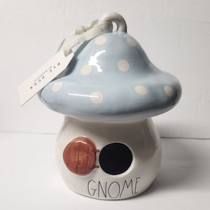 Rae Dunn Mushroom “GNOME” Birdhouse Farmhouse Ceramic Seasonal Decor
