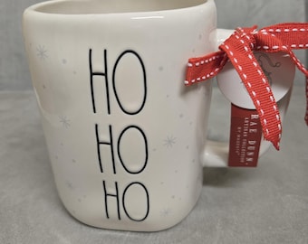 Rae Dunn "HO HO HO" Double Sided North Pole Mug Coffee Cup