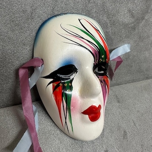 Vintage Ceramic Face Mask Wall Decor - Mardi Gras - New Orleans