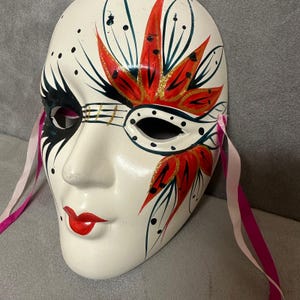 Vintage Ceramic Face Mask Wall Decor - Mardi Gras - New Orleans