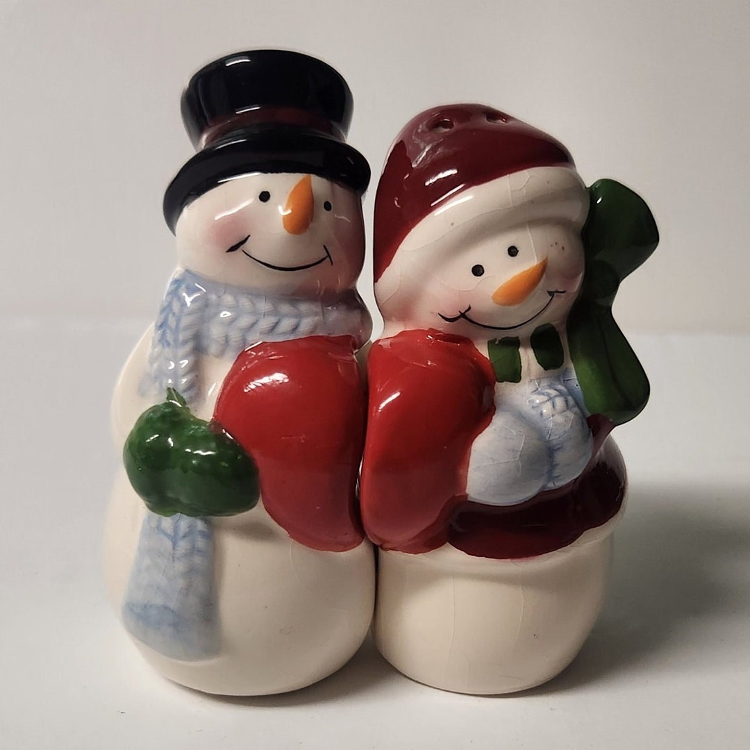 Publix Holiday Snowmen Salt & Pepper Shaker Set on Etsy UK