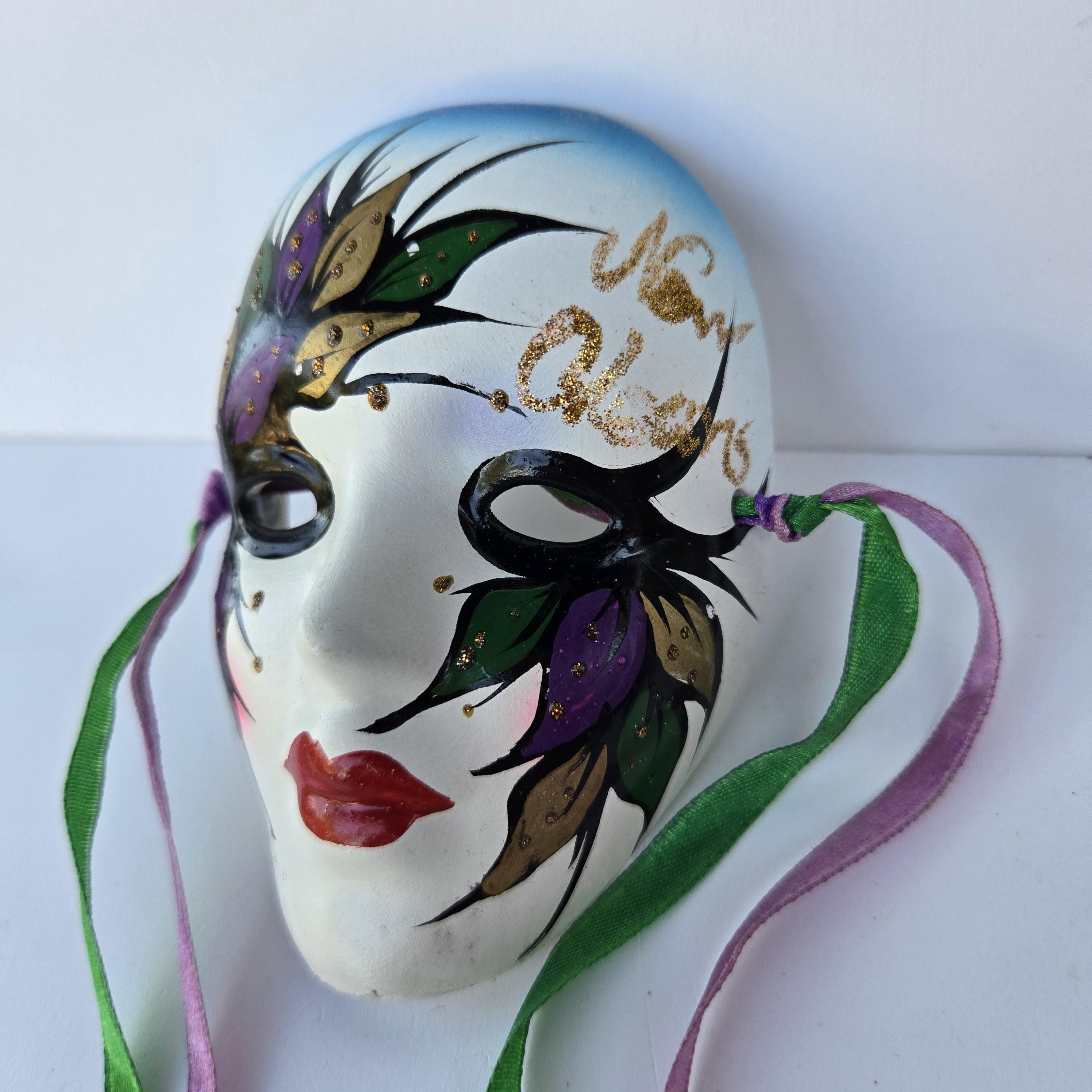 Did the mask maker create masks for Eyes Wide Shut? Vintage Naturally New Orleans Good Luck Wall Hanging Mask w tag main image 1