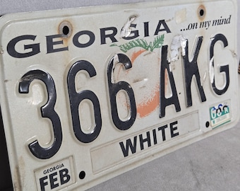 Vintage Georgia Estate License Plate