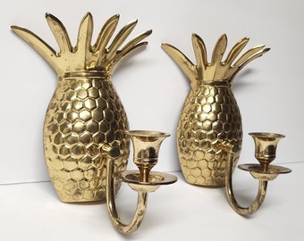 ヴィンテージ真鍮壁取り付け用燭台天使/天使キャンドルホルダー