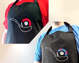 Geborduurde Poké-schorten - katoenen geeky keukenschort