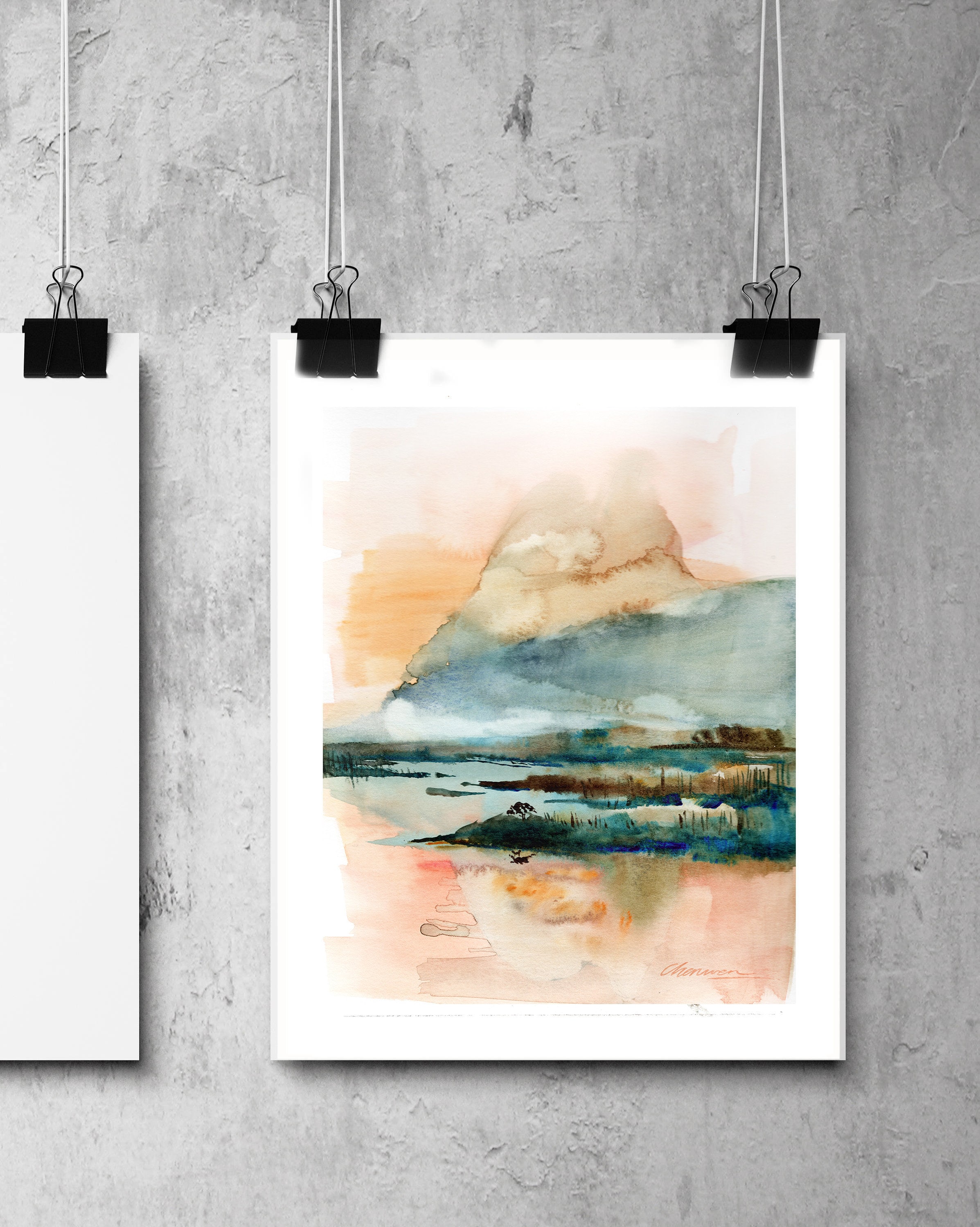 Landscape Watercolor Painting Fine Art Print