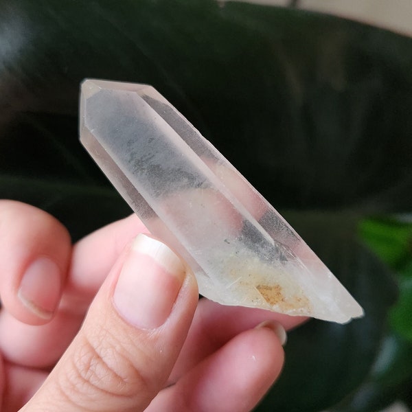 Gorgeous Lemurian Seed Crystal with Subtle Green Chlorite and Brown Lodolite Inclusions, Madagascar, 2.5"