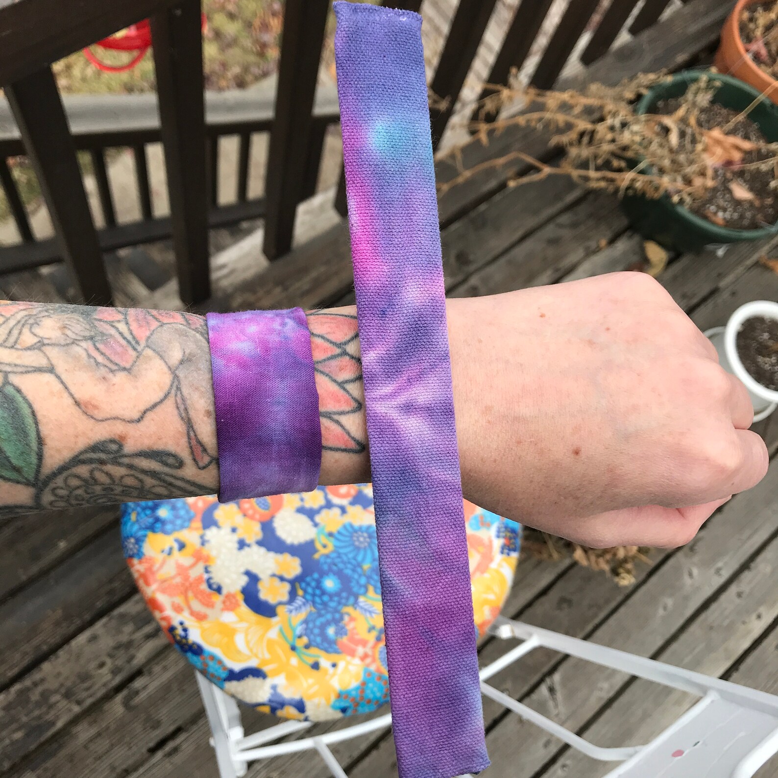 Tie Dye Slap Bracelets Fabric Cuff Snap Bracelet 90s Etsy