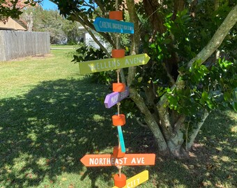 Creative Destinations directional arrow signs. Personalized custom hand made signs.