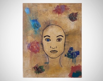 Wall Art Canvas Painting:  Identity  (16" x 20")