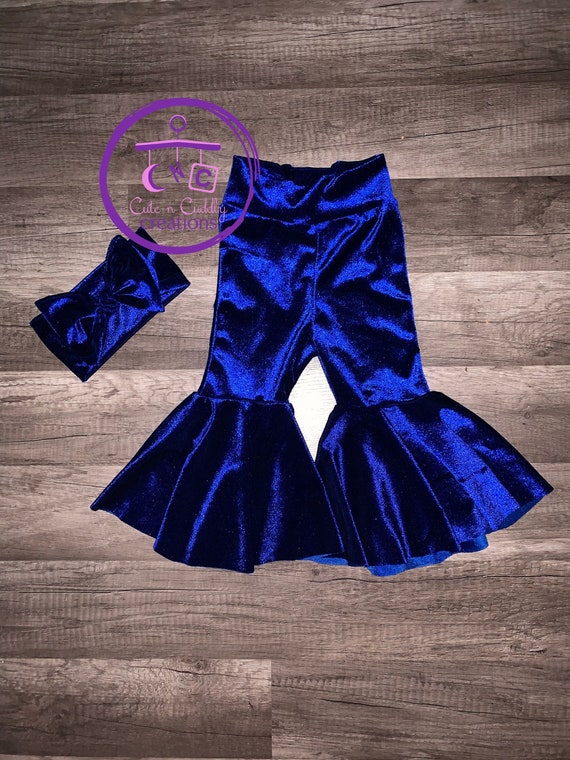 baby velvet bell bottoms
