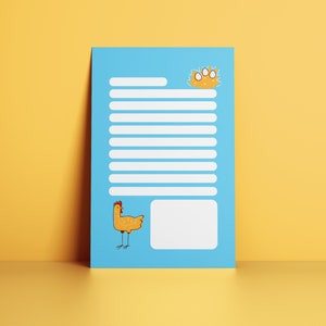 Confezione da 5 articoli di cancelleria per pollo