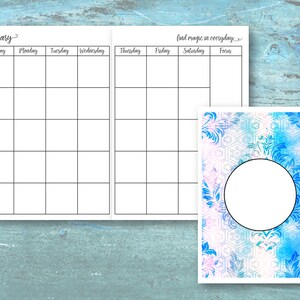 B6 Travelers Notebook PRINTABLE Insert | Month-at-a-Glance (Sun-Sat)