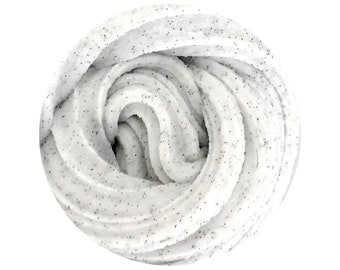 Oreo Milkshake - Cloud Cream Slime - Soft and stretchy slime - Best Slime - Quality Slime - White with black tiny glitters