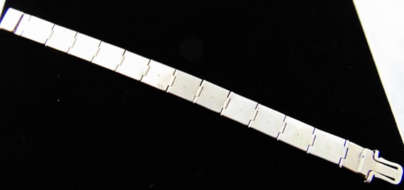 Vintage Signed Pretium Art Deco Link Bracelet wit… - image 3