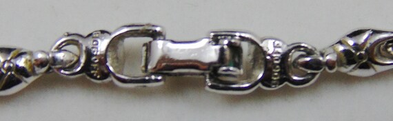 Vintage Signed Bogoff Scalloped Clear Rhinestone … - image 9