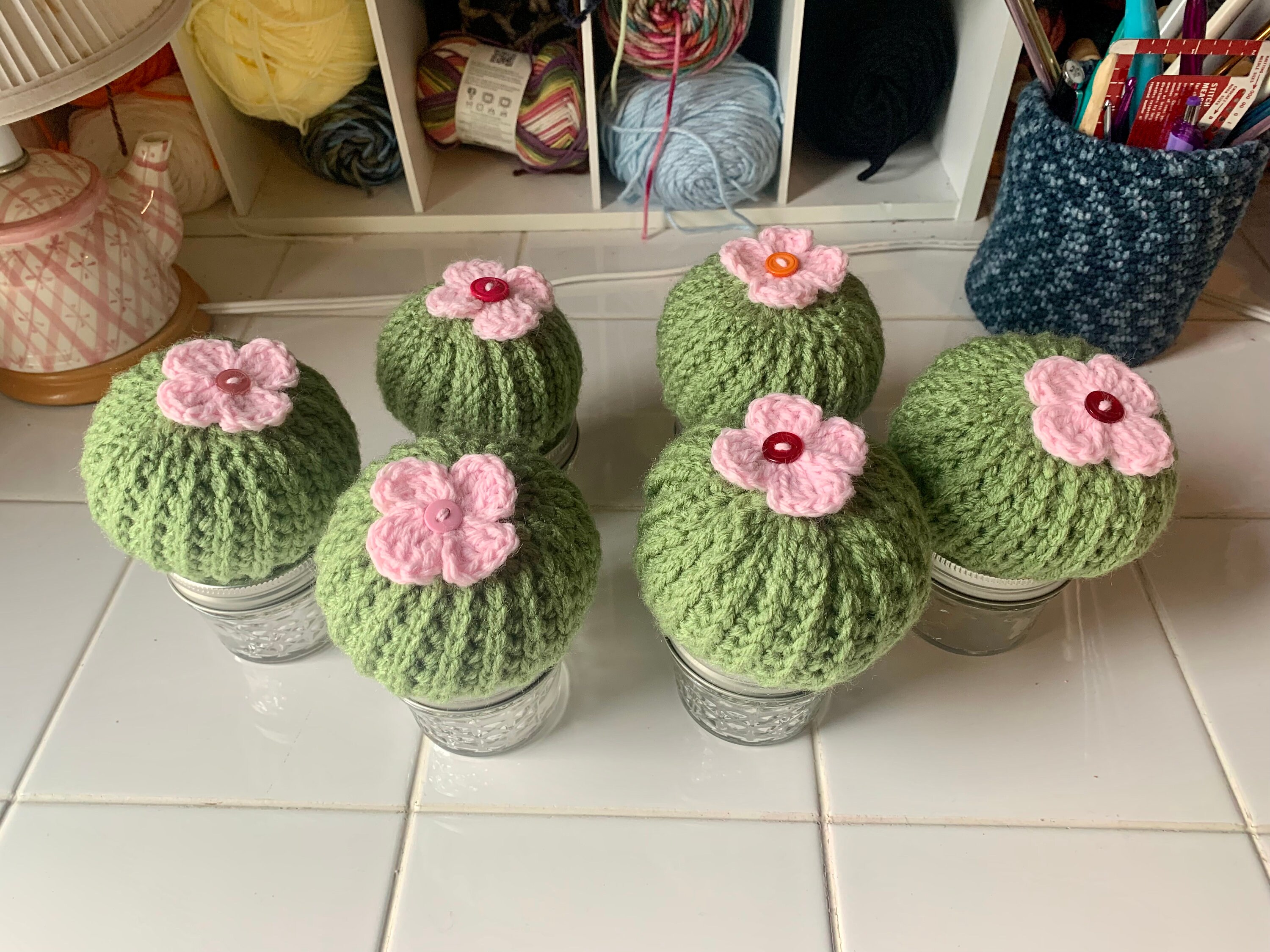 Crochet Greenery Cactus Pincushion Instant Download Etsy